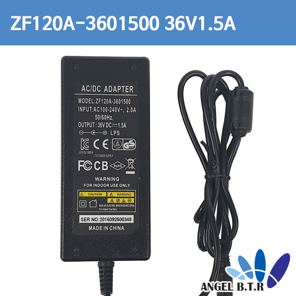 SMPS ZF120A-3601000 36V1.5A 54w 크로바케이블용  led  전원아답터