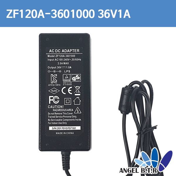 ZF120A-3601000 36V1A/36W 5.5x2.1 SMPS 전원아답터