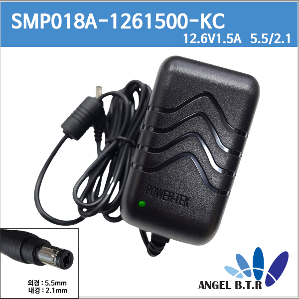 [리튬이온충전기/리튬폴리머충전기] 11.1v /10.8v/3s 충전기 /18650 3s/12.6V 1.5A /12.6V1.5A/SW26-12602000-EK/5.5/2.1/벽걸이형