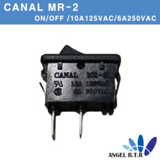 [로커스위치] CANAL MR-2 2핀 2단 / 10(4)A~T125/ 250VAC/10A 125VAC/6A 250VAC 2 Pins / ON/OFF (BLACK )로커 스위치(10개입)